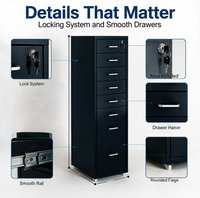 Armoire de classement en acier à roulettes, haute et étroite, multi-tiroirs, moderne, pour chambre et salon, organisateur de documents