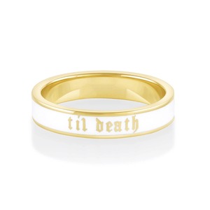 Yellow Til Death Dainty <b>Sterling</b> <b>Silver</b> Wedding Anniversary Promise Band <b>Ring</b>-Unisex Classic <b>Stacking</b> Gift - Product Image 1