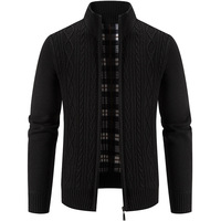 2023 Neue Herren Retro verdickte Strickwaren Stehkragen verdickte Pullover Cardigan Herren jacke