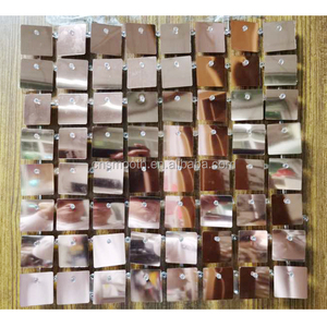 Panel Decorativo de <span class=keywords><strong>Pared</strong></span> Brillante con Lentejuelas Cuadradas Plateadas de Acrílico <span class=keywords><strong>Transparente</strong></span> - Product Image 6