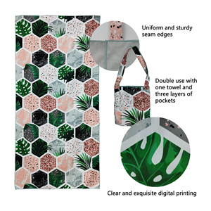 Serviette de plage en microfibre grande et portable, séchage rapide, sans sable, avec sac de plage - Product Image 2