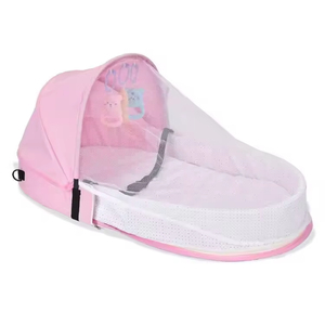 <span class=keywords><strong>Lit</strong></span> de voyage pliable pour bébé nouveau-né avec moustiquaire, style sac à dos bohème, fermeture éclair GPS, en coton, pour l'hiver - Product Image 6