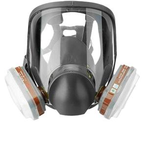 หน้ากากซิลิโคนเต็มหน้าพร้อมตัวกรองป้องกันพิษสารเคมีป้องกันยาฆ่าแมลงทนสเปรย์พ่นสีป้องกันใบหน้า - Product Image 6