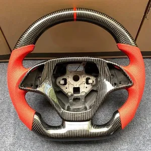 Volante Deportivo de Fibra de Carbono Forjado de 3 Brazos con LED, Compatible con <span class=keywords><strong>Chevrolet</strong></span> Corvette <span class=keywords><strong>Camaro</strong></span> C7 para ZR1 S7 SS <span class=keywords><strong>ZL1</strong></span> 2014-2019 RPM - Product Image 6