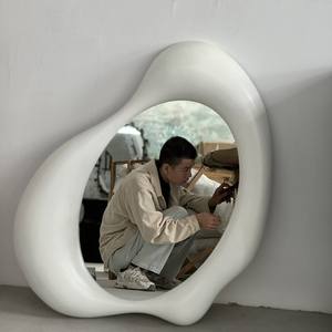 <span class=keywords><strong>Espejo</strong></span> de <span class=keywords><strong>Entrada</strong></span> Moderno para Sala de Estar, Decoración de Pared con Marco de Madera, <span class=keywords><strong>Espejo</strong></span> Decorativo de Arte Creativo para Hotel o Villa - Product Image 4