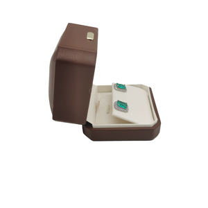 New High-end Octagonal Arch Gold Label Engagement Ring Necklace Earrings <b>Bracelet</b> Set Jewelry <b>Box</b> Custom logo - Product Image 3