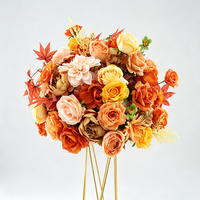 Boule de fleurs artificielle multi-fleurs, fabriquée à la main, pour décoration intérieure/extérieure, mariage et centre de table pour la rentrée scolaire, directement de l'usine