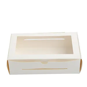 Shanghai कारखाने की कीमत स्पष्ट केक बॉक्स सरल डिजाइन पेपर डाक बक्से pvc केक पैकेजिंग बॉक्स