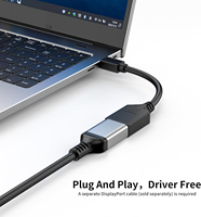 Adaptador SYONG Mini DisplayPort a DisplayPort, Adaptador Mini DP a DisplayPort 4K60Hz, para TV, Computadora, MacBook Air, Monitor, Proyector