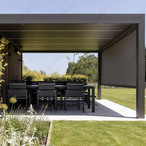 Coupe-vent Imperméable Extérieur Respirant Pergola Écran Patio Parasol Stores Automatiques Motorisés 10x10 Gazebo <span class=keywords><strong>Rideau</strong></span> de Confidentialité - Product Image 2