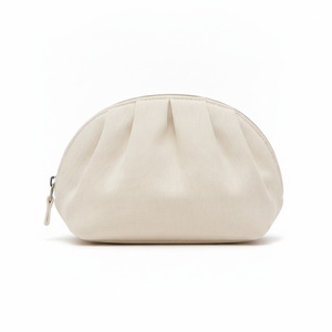 Cosmetic <b>Bag</b> Dumpling Shaped Canvas Pleated Half Moon <b>Zip</b> Pouch Kawaii Novelty Custom Logo Bulk - Product Image 3