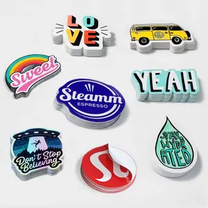 Custom self adhesive vinyl die cut brand logo sticker individual die cut label for promotion