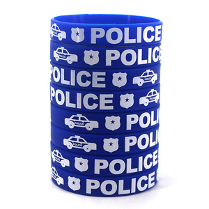 Vente chaude Fabrication en Stock Sécurité Enfants Bleu Silicone Bracelet Sport Activité Doux Impression Bracelet - Product Image 1