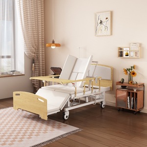 Lit médical manuel en acier inoxydable avec support dorsal pour personnes âgées, utilisation en chambre - Product Image 2