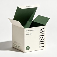 Boîtes en carton blanc avec logo imprimé sur mesure, emballage crème, emballage pour flacons de parfum, emballage pour cosmétiques et soins de la peau