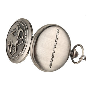 <span class=keywords><strong>Vintage</strong></span> grey Relogio De Bolso Full Metal Alchemist Fob Chain Pendant collana <span class=keywords><strong>orologio</strong></span> <span class=keywords><strong>da</strong></span> tasca - Product Image 4
