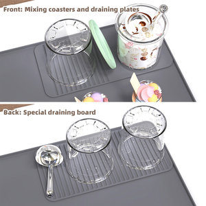 Silicone Coffee Mat Countertop Mat Absorbent Hides Stains Dish Drying Mat Fits Under Coffee Maker or Espresso <strong>Machine</strong> - Product Image 4