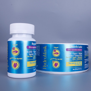 สติกเกอร์ฉลากอาหารเกรดอาหาร กันน้ำ เป็นมิตรกับสิ่งแวดล้อม ผลิตจาก PVC PET คุณภาพสูง ติดแน่น สำหรับอาหารเสริมและวิตามิน จากโรงงานโดยตรง - Product Image 1