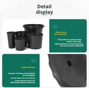 Pots en plastique noir de 1 à 25 gallons, vente en gros, moulage par injection, jardinières de pépinière pour pots en plastique de pépinière de jardin - Product Image 4