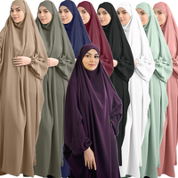Vêtements islamiques traditionnels Robe de prière longue Maxi pour femmes avec Khimar pour Jilbab Abaya Hijab une pièce grande taille en