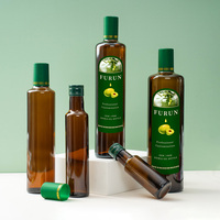 Envase Redondo Ámbar Vacío para Cocina de 250 ml y 500 ml para Salsa de Soja, Aceite de Oliva, con Tapa de Plástico