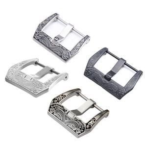 Hebilla Tang grabada negra de alta calidad de 20 <span class=keywords><strong>22</strong></span> 24 mm para hebilla Panerai <span class=keywords><strong>Pam</strong></span> - Product Image 2