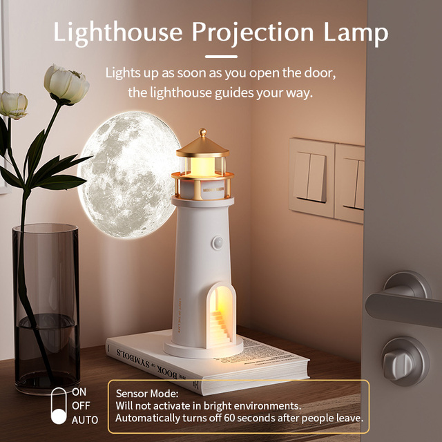 LED Warm White Battery-Powered ABS Projector Night Light with Phone Connect and Rechargeable Feature for Bedroom Use
