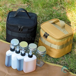 Outdoor Portable <b>Storage</b> Bag Oxford Cloth <b>Camping</b> Picnic Sealed Organizer <b>Box</b> Tan Color All Seasons Use - Product Image 4