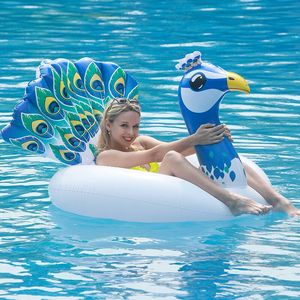 Flotador Inflable con Forma de Pavo Real, Nuevo Diseño, Anillos de Natación para Adultos - Product Image 3