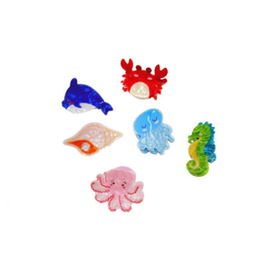 Pinzas para el pelo con forma de animales marinos Nini, 7 cm, de plástico, con dibujos animados de criaturas marinas, para niñas, accesorios para el pelo con estilo - Product Image 1