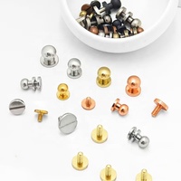 Rivet à tête de vis en laiton pour pieds de sac, bouton de fixation pour sac à main, accessoires de maroquinerie Qiannuo Qn112