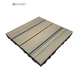 Piastrelle per Pavimenti Modulari Moderne Fai-da-Te Impermeabili Quadrate in Composito Legno-Plastica Installazione a Incastro Antiscivolo Effetto Legno - Product Image 5
