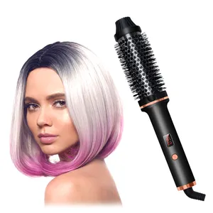 Electric 2 in 1 Hair Straightener Curler Mini Hair Curling Iron Brush New Curl Hair Products