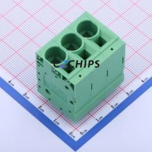 JL271V-10003G01 Spring Terminal Block Through hole Component (THT),P=10mm Connector 1x3P 10mm Green Through Hole - Product Image 1