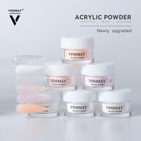 Vinimay Fournitures en gros pour ongles Poudre acrylique 16g/pot Couleurs transparentes, roses, nudes, naturelles Poudre acrylique personnalisée pour nail art