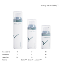 Luxe 30ml 50ml 75ml pompe sans air PP bouteille d'eau carrée pour boire et soins de la peau crème pour le visage Lotion liquide boîte d'emballage