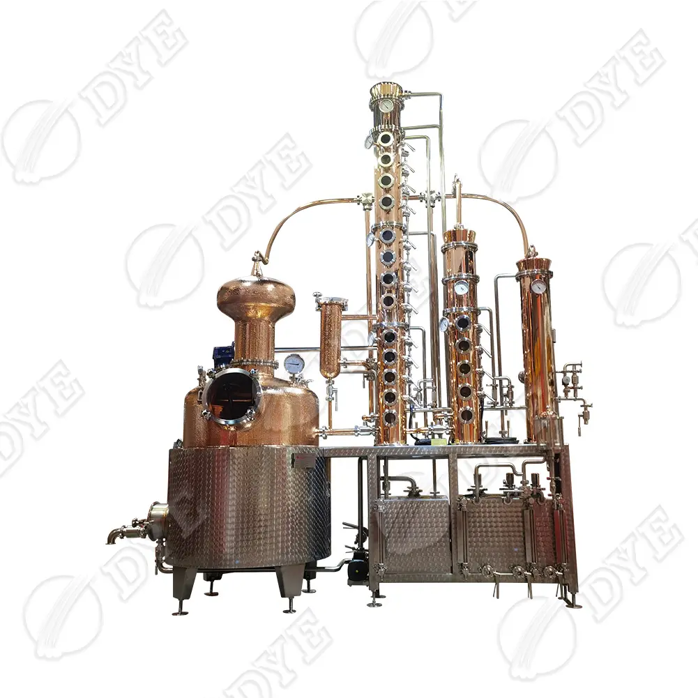 DYEニュークラフト500L全銅スチールアルコール蒸留ウォッカギンウイスキーラム蒸留銅蒸留装置