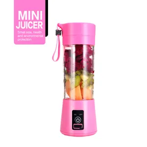 Mini Juicer Cup für USB Rechargeable 4-Blade Electric Stir schnell Fruit Extractor Juice Blender