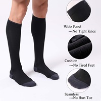 Chaussettes de compression de course à pied personnalisées, hauteur genou, 15-20 mmHg, chaussettes de sport de compression pour hommes et femmes