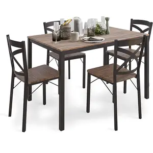 قطع أثاث لغرفة الطعام 4 كراسي الحديثة مجموعة منضدة طاولة طعام خشبية الفاخرة الطعام طاولة وكرسي مجموعة ل 4
