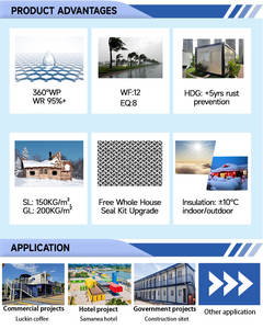 CGCH casa del contenitore del pacchetto piatto staccabile senza amianto prefabbricato casa del contenitore della casa del contenitore 20Ft per l'ufficio o vivere - Product Image 6