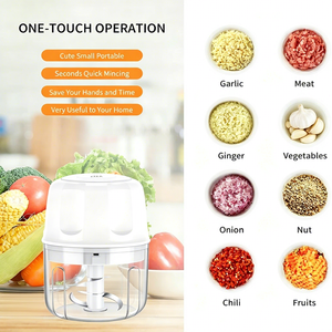 Electric Mini Food Chopper 250ML Portable Garlic Chopper with USB Charging Mini Food Slicer for Onion Vegetables Chili Ginger - Product Image 4