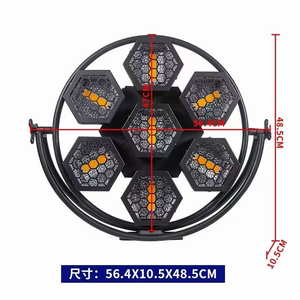 Luces LED RGB Retro para Escenario, Lámpara Estroboscópica Pixel Steering Helmsman <span class=keywords><strong>Portman</strong></span> para Ambiente de Bar, Luz Hexagonal Retro para Escenario - Product Image 4