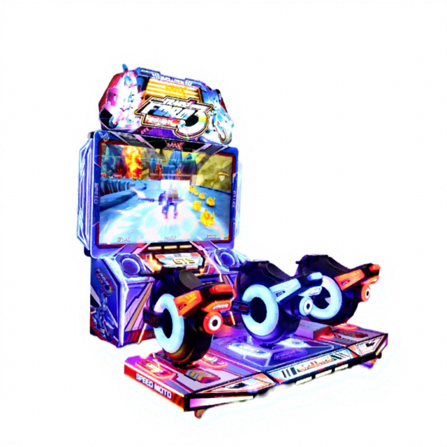 New 3 Players Amusement Arcade Game Driving Simulator Moto Racing Coin Pusher with Moto Scene for Thrilling Amusement Experience