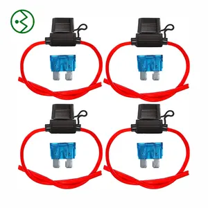 Trung Quốc Sản Xuất Chuyên Nghiệp In-Line Xe Mini Blade Fuse Chủ Không Thấm Nước 18AWG Lên Đến 15A 12V/24V/32V