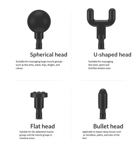 Mini <span class=keywords><strong>Pistola</strong></span> <span class=keywords><strong>de</strong></span> <span class=keywords><strong>Masaje</strong></span> Muscular Fascial con Batería Recargable, 4 Cabezales Intercambiables, Control <span class=keywords><strong>de</strong></span> 6 Velocidades para Uso en Todo el Cuerpo - Product Image 4