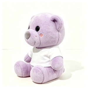 Ours en peluche violet personnalisé, ours en peluche lavande, ours en peluche doux, ours en peluche assis - Product Image 5