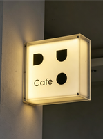 Enseigne lumineuse LED suspendue personnalisée, double face, en acrylique, étanche, impression UV, logo, pour bureau, centre commercial, commerce de détail, salon de beauté