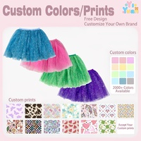 Falda Tutú Brillante de Lentejuelas para Niñas Pequeñas, Diseño Casual de Color Sólido, con Volantes, Precio Económico OEM