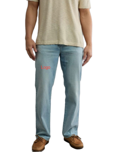 กางเกงยีนส์เดนิม OEM แบบยูนิเซ็กซ์ สไตล์ลำลอง สตรีทแวร์ ชุดทำงาน เป็นมิตรกับสิ่งแวดล้อม ระบายอากาศได้ดี ทรงตรง ใส่สบาย - Product Image 1